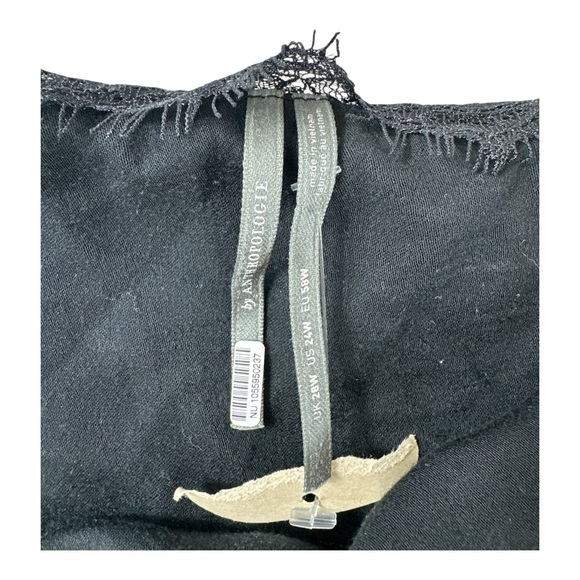 Anthropologie Asymmetrical Lace Maxi Dress Size 24W Black One Shoulder NWOT - Picture 6 of 7